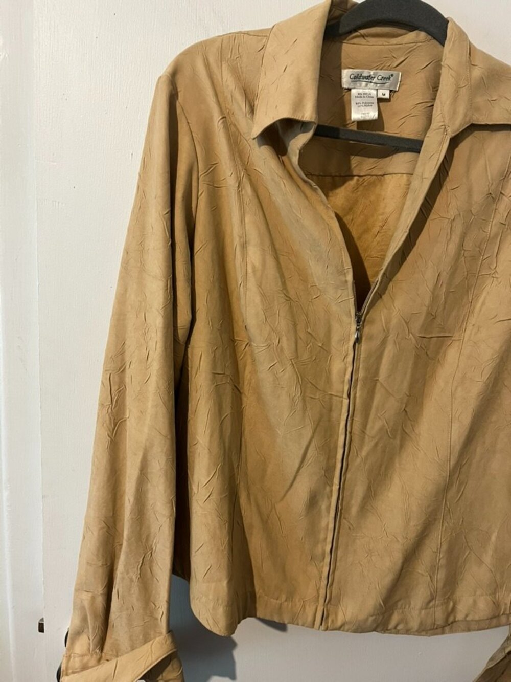 COLDWATER CREEK TAN BLAZER SZ M